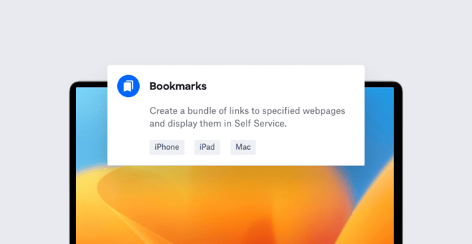 bookmarks let admins share links in kandji self service
