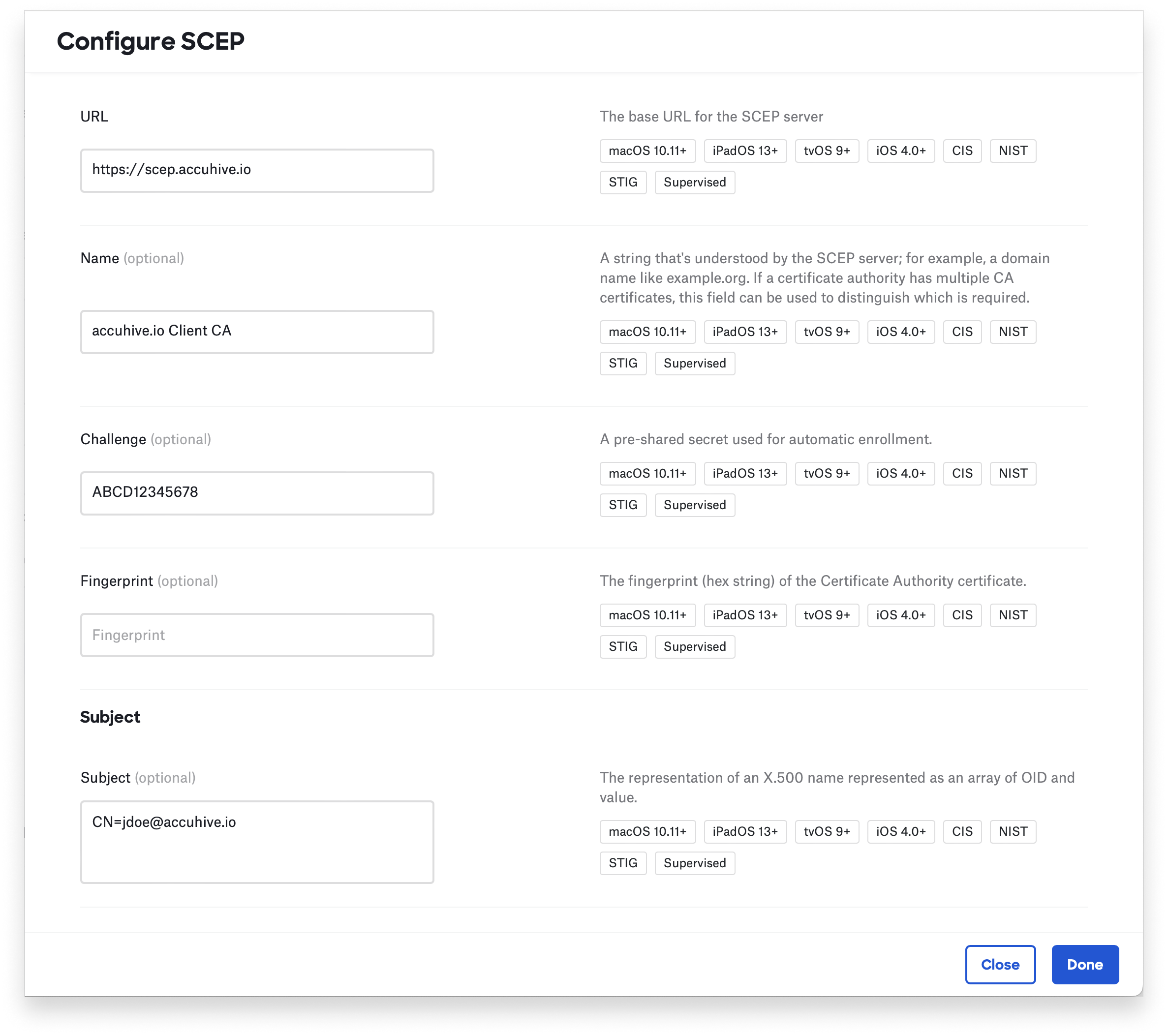 Configure SCEP in Kandji