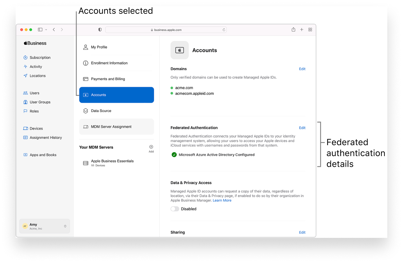 Federated authentication