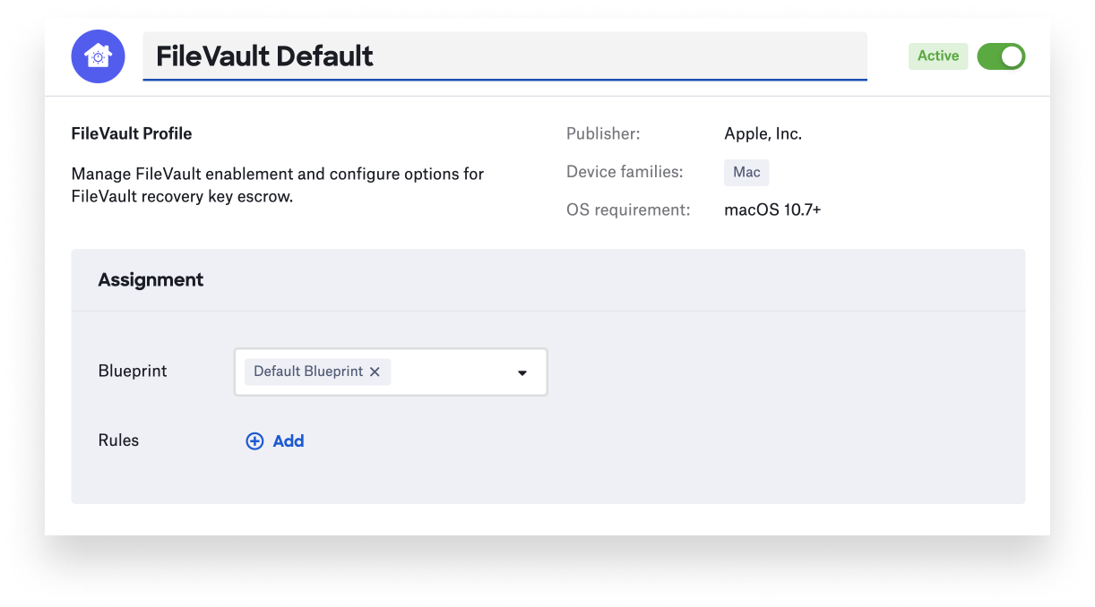 FileVault with assignment rules_shadow