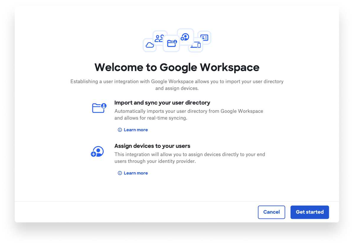 Google workspace integration