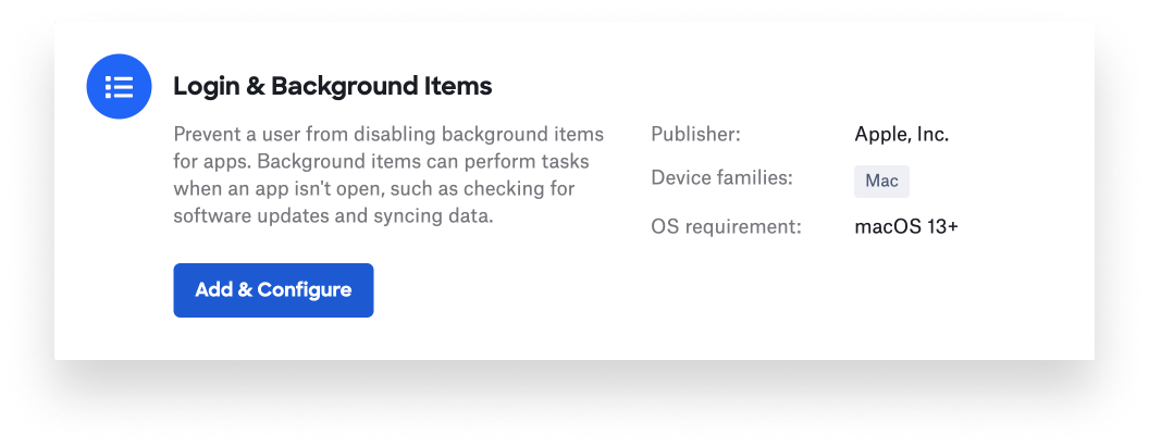 Add Login & Background Items library item