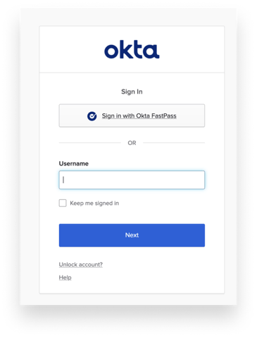 Okta login