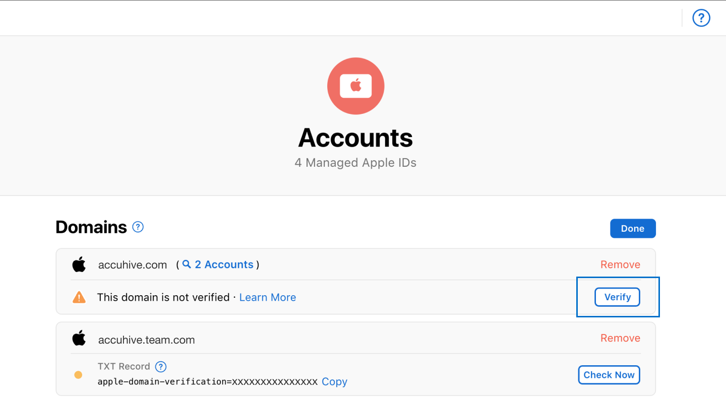 apple business manager account verify domain ownership-1