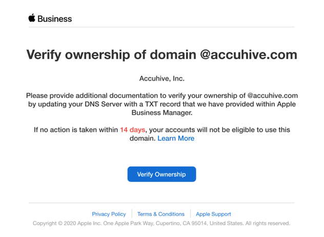 apple verify ownership of domain managed apple id-1