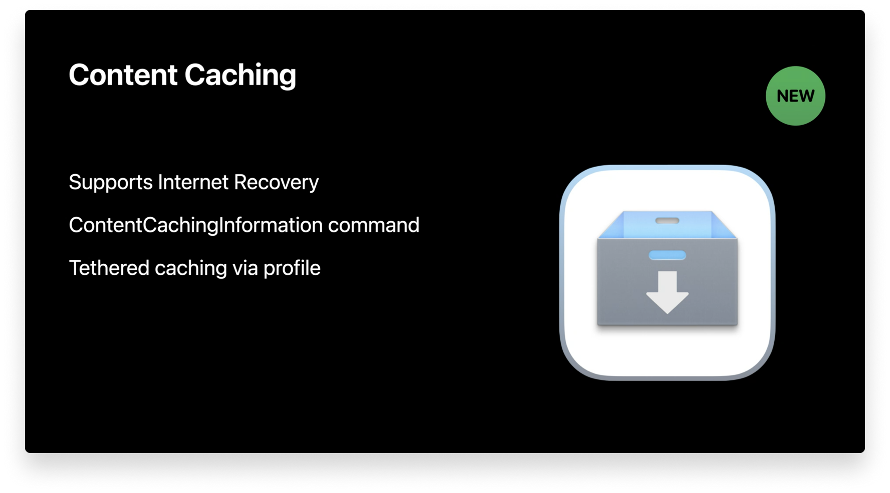 content caching mdm command