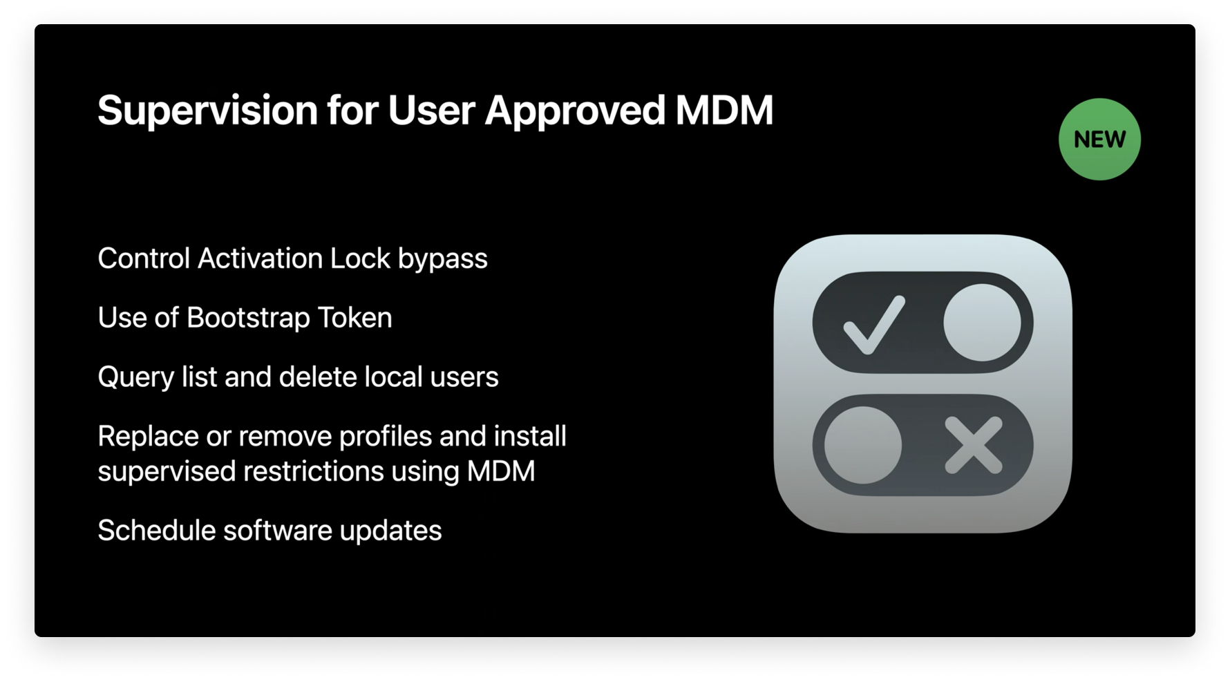 supervision for user approved mdm uamdm