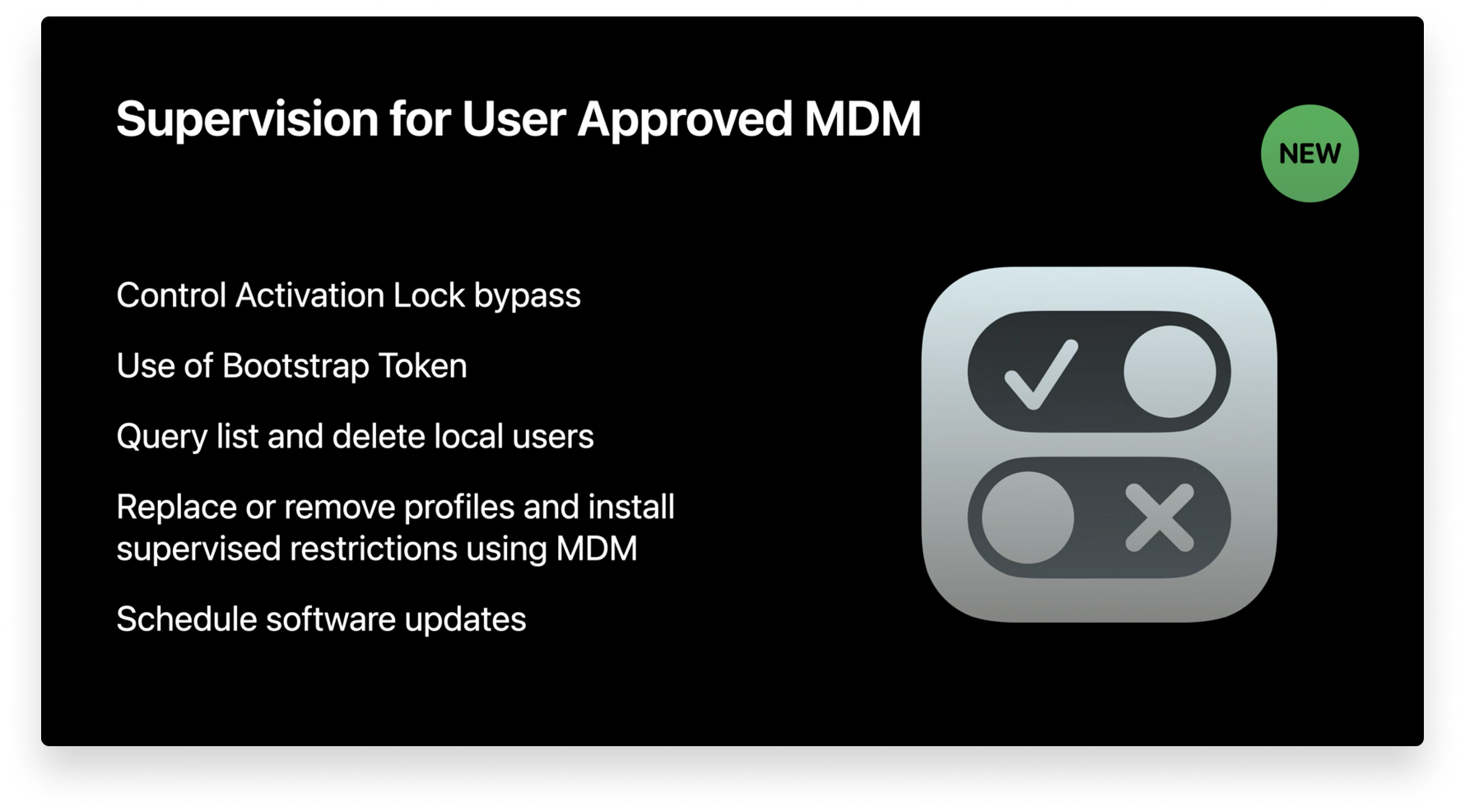 supervision for user approved mdm