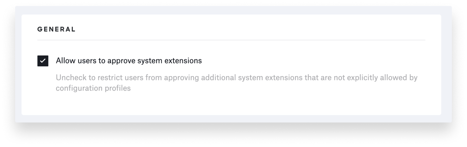 system extensios allow users to approve